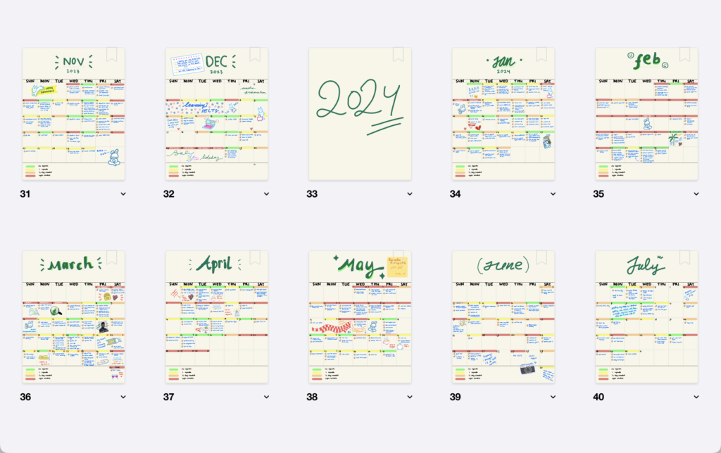 Agenda scheduling format